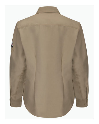 Bulwark Women's iQ Series® Endurance Long Sleeve Shirt QS41 #color_Khaki