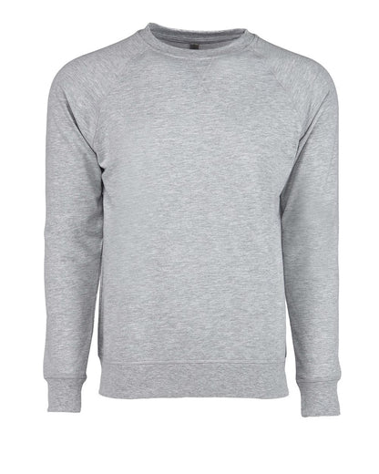 Next Level Laguna Raglan Crewneck Sweatshirt 9000 #color_Heather Grey