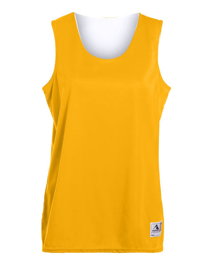 Augusta Sportswear Women's Reversible Wicking Tank Top 147 #color_Gold/ White