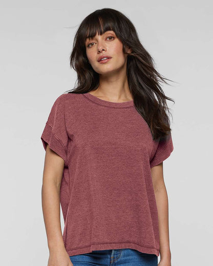 LAT Women's Relaxed Vintage Wash Tee 3502 #colormdl_Washed Rouge