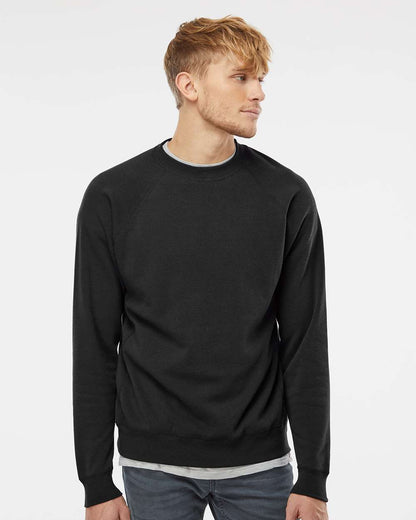 Independent Trading Co. Unisex Special Blend Raglan Crewneck Sweatshirt PRM30SBC #colormdl_Black