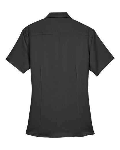Harriton Women's Bahama Cord Camp Shirt M570W #color_Black