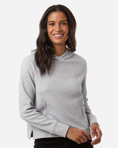 North End Women's Spirit Textured Hooded Pullover NE729W #colormdl_Platinum Heather