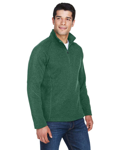 Devon & Jones Unisex Bristol Sweater Fleece Quarter-Zip Pullover DG792 #colormdl_Forest Heather