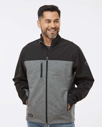 DRI DUCK Men's Tall Motion Soft Shell Jacket 5350T #colormdl_Black Heather/ Black