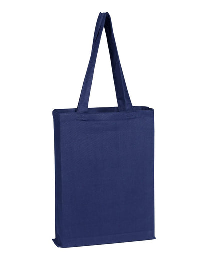 Q-Tees Canvas Gusset Promotional Tote Q800GS #color_Navy