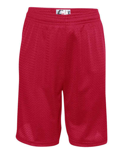 C2 Sport Youth Mesh Shorts 5209 #color_Red