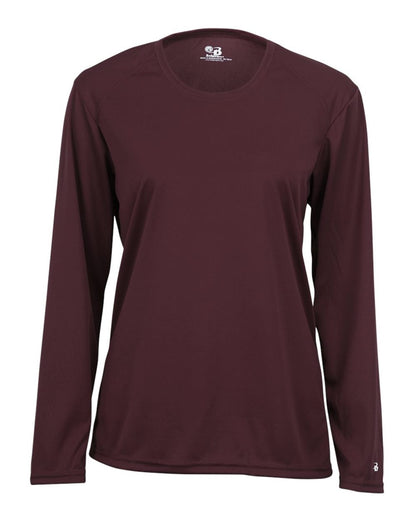 Badger Women's B-Core Long Sleeve T-Shirt 4164 #color_Maroon