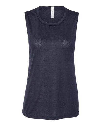 BELLA + CANVAS Women's Flowy Scoop Muscle Tank 8803 #color_Midnight