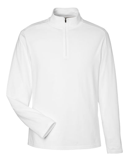 Devon & Jones Men's Raleigh Stretch Quarter-Zip Pullover DG425 #color_White