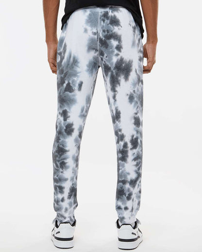 J. America Unisex Tie-Dyed Fleece Joggers 8884 #colormdl_Black Tie Dye