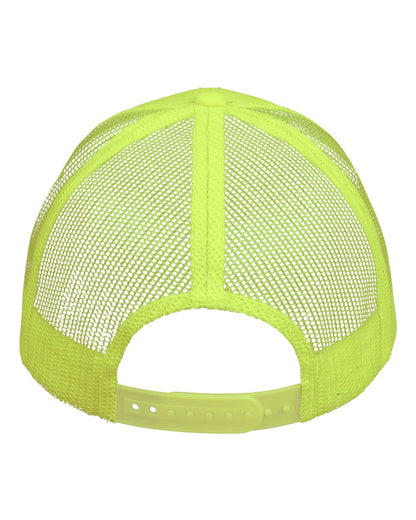 Valucap Mesh-Back Twill Trucker Cap VC400 #color_Neon Yellow