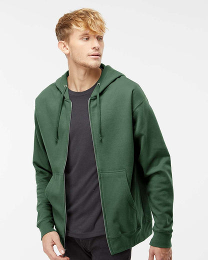 Independent Trading Co. Unisex Midweight Full-Zip Hooded Sweatshirt SS4500Z #colormdl_Alpine Green