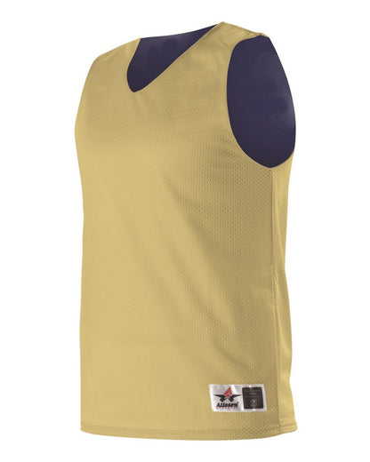 Alleson Athletic Reversible Mesh Tank 560R #color_Vegas Gold/ Navy