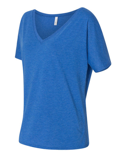 BELLA + CANVAS Women’s Slouchy V-Neck Tee 8815 #color_True Royal Triblend