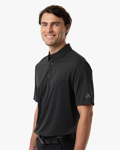 Adidas Men's Ultimate365 Jacquard Polo A2014 #colormdl_Carbon/ Black