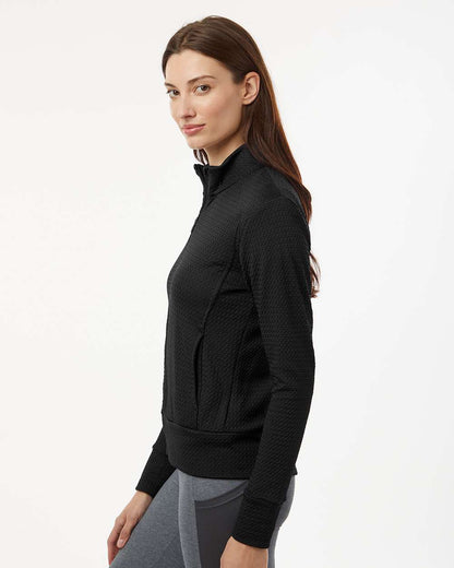 Adidas Women's Ultimate365 Textured Full-Zip Jacket A1007 #colormdl_Black