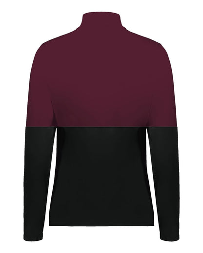 Holloway Women's Momentum Team Quarter-Zip Pullover 223700 #color_Black/ Maroon