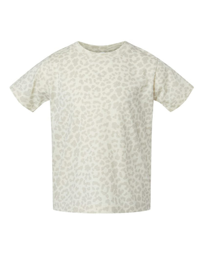 Rabbit Skins Toddler Fine Jersey Tee 3321 #color_Natural Leopard