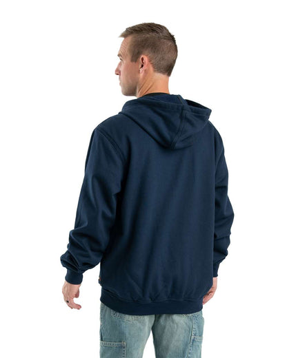 Berne Apparel Men's Tall Flame-Resistant Hooded Sweatshirt FRSZ19T #colormdl_Navy