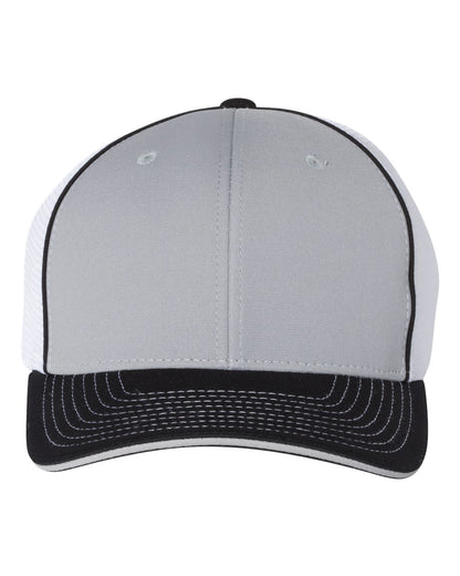 Richardson Pulse Sportmesh R-Flex Cap 172 #color_Grey/ White/ Black Tri