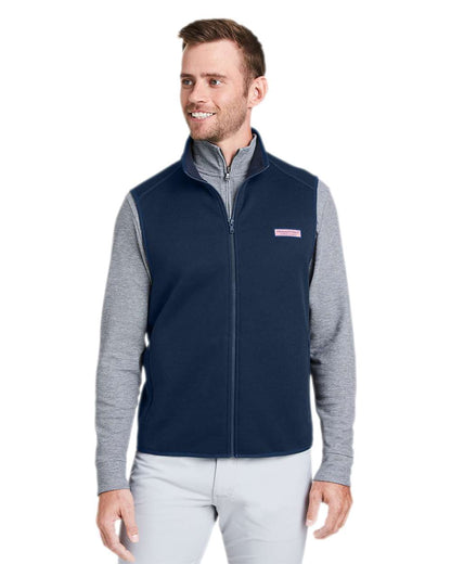 vineyard vines Men's Mountain Sweater Fleece Vest K002713 #colormdl_Vineyard Navy
