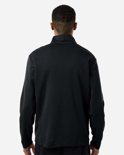 Team 365 Unisex Squad Cadet Quarter-Zip Tech Fleece Pullover TT401 #colormdl_Black
