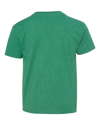 Fruit of the Loom HD Cotton Youth Short Sleeve T-Shirt 3930BR #color_Retro Heather Green