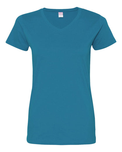LAT Women's Fine Jersey V-Neck Tee 3507 #color_Cobalt