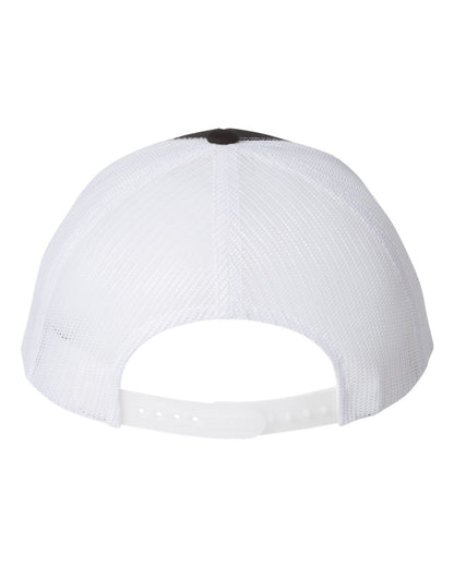 YP Classics Retro Trucker Cap 6606 #color_Black/ White