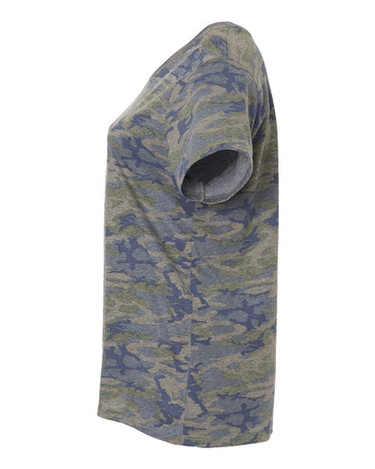 LAT Women's Curvy Collection Fine Jersey Tee 3816 #color_Vintage Camo