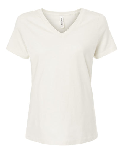 BELLA + CANVAS Women’s Relaxed Jersey V-Neck Tee 6405 #color_Vintage White