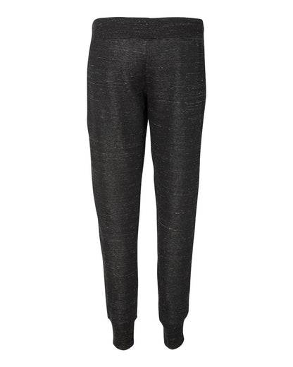 J. America Women’s Mélange Fleece Joggers 8675 #color_Black