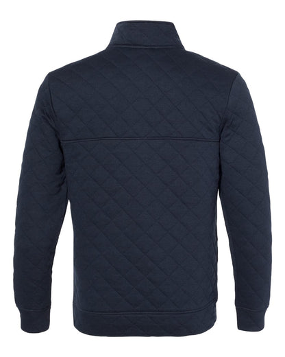 J. America Men's Quilted Half-Snap Pullover 8890 #color_Navy
