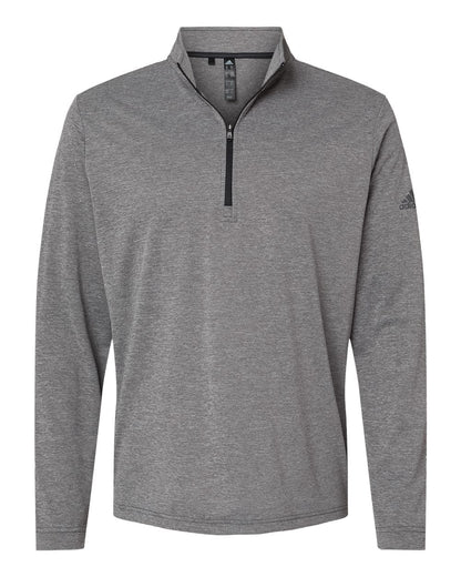 Adidas Men's Ultimate365 Lightweight Quarter-Zip Pullover A401 #color_Black Heather