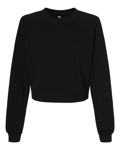 BELLA + CANVAS Women's Raglan Pullover Fleece 7505 #color_Black