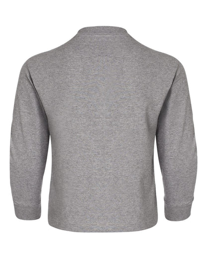 JERZEES Youth Dri-Power® Long Sleeve 50/50 T-Shirt 29BLR #color_Oxford