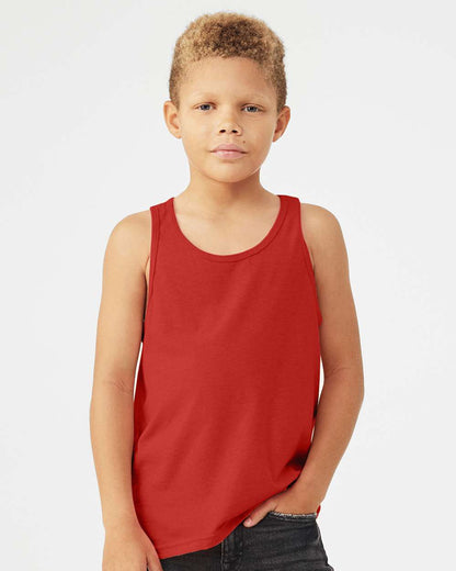 BELLA + CANVAS Youth Jersey Tank 3480Y #colormdl_Red