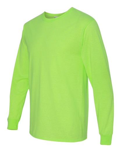 JERZEES Men's Dri-Power® Long Sleeve 50/50 T-Shirt 29LSR #color_Neon Green
