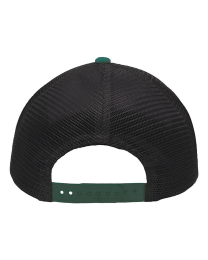 Sportsman Traditional Lo-Pro Mesh Back Trucker Fit Cap SP1450 #color_Heather Grey/ Charcoal/ Forest Green