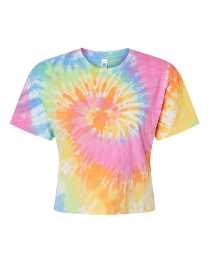Colortone Women's Tie-Dyed Crop T-Shirt 1050 #color_Eternity