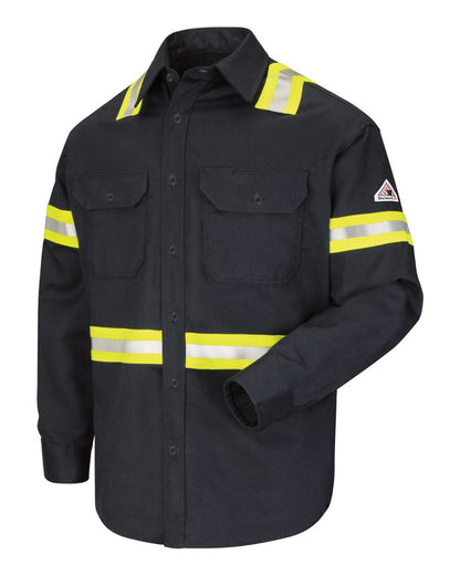 Bulwark Enhanced Visibility Uniform Shirt SLDT #color_Navy