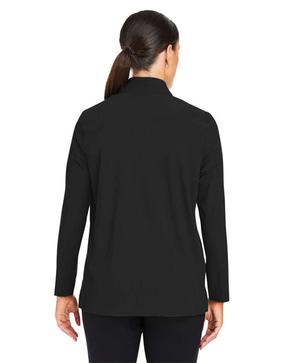 Devon & Jones Women's CrownLux Performance® Windsor Welded Quarter-Zip Pullover DG410W #colormdl_Black