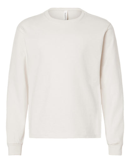 BELLA + CANVAS Youth 6oz. Heavyweight Long Sleeve Tee 3511Y #color_Vintage White