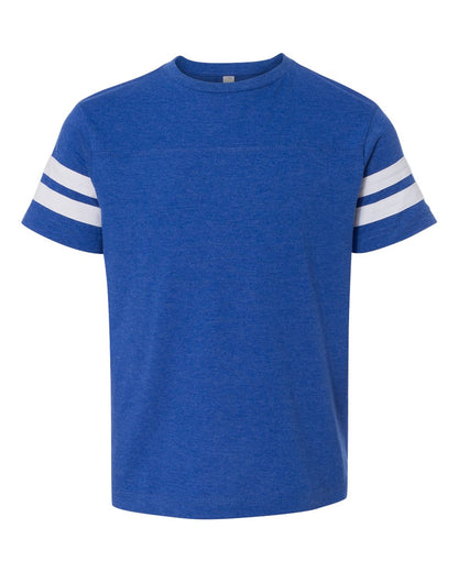 LAT Youth Football Fine Jersey Tee 6137 #color_Vintage Royal/ White