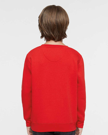 LAT Youth Elevated Fleece Crewneck Sweatshirt 2225 #colormdl_Red