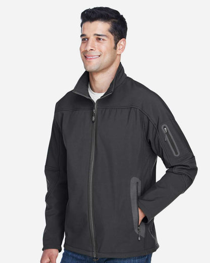 North End Men's Three Layer Fleece Bonded Shell Technical Jacket 88138 #colormdl_Graphite