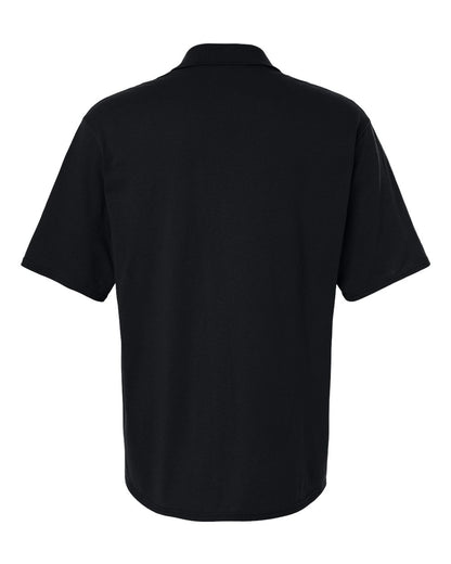 JERZEES Men's Dri-Power® Polo with Pocket 436MP #color_Black