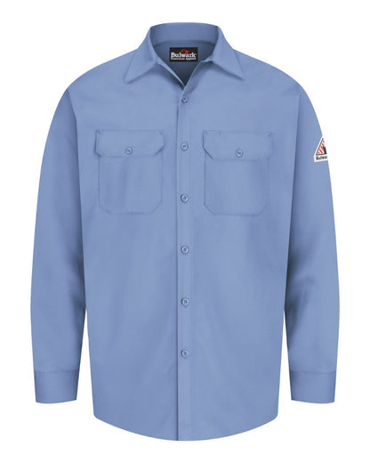 Bulwark Men's Tall Flame Resistant Excel Work Shirt SEW2T #color_Light Blue
