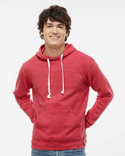 J. America Men's Triblend Fleece Hooded Sweatshirt 8871 #colormdl_Red Triblend